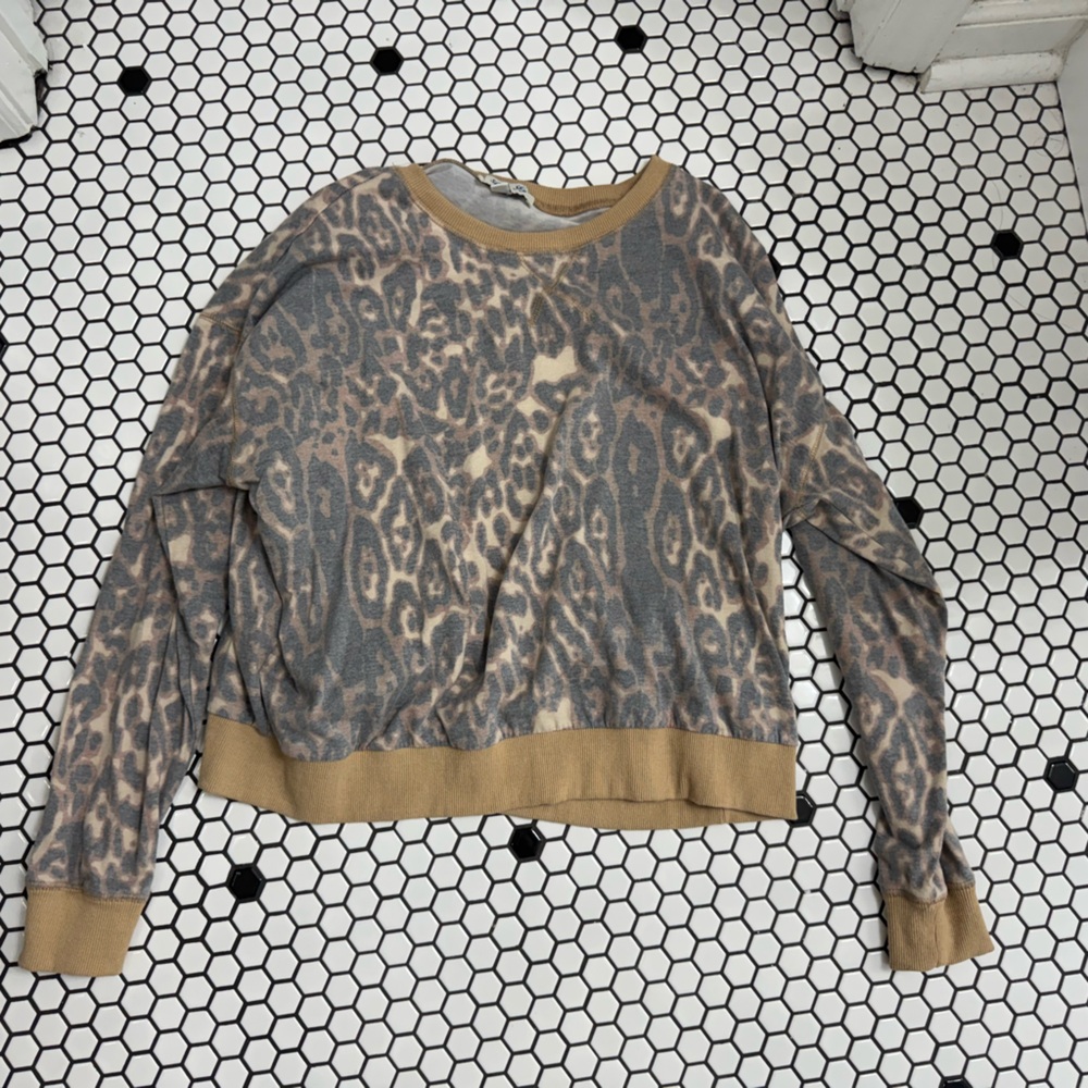 She + sky animal print sweatshirt size medium
